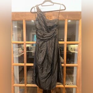 EUC Vera Wang Maids Formal Dress Size 8 Elegant Black One-Shoulder Dress
